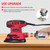 Detail Sander 13,000 OPM Compact Electric Sander with Dust Collector 220W 1.6Amp Power Sander with 20PCS Sanderpapers and Transparent Dust Box for Tight Spaces Woodworking