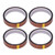 4PCS Antistatic PI Adhesive Tape High Temperature Resistant Polyimide Insulation Tapes Width 20mm / 0.8in