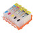 5PCS Ink Cartridge Set BK C M Y Smooth Ink Output Cartridge Combo Pack with Permanent Chip for Replacement for HP 364
