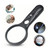 Magnifier 3X 45X Handheld Magnifying Glass with LED Light for Children Elderly People Black