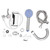 Electric Hot Water Heater Faucet 3000W Instant Tankless Water Heater Rotatable Fast Heating Tap with Shower Head EU Plug 220‑240V