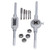 12Pcs Drill Tap Die Wrench Manual Thread Tapping Tool Set Kit for Vehicle Furniture