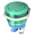 Metal Button Switch Stainless Steel 16mm Flat Round Head Waterproof SelfReset Power 220V(Green )