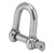 Screw Pin Anchor Shackle Stainless Steel DShaped Bow Shackle for Chains Outdoor Camping Survival Rope(M12 )