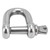 Screw Pin Anchor Shackle Stainless Steel DShaped Bow Shackle for Chains Outdoor Camping Survival Rope(M12 )
