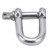 Screw Pin Anchor Shackle Stainless Steel DShaped Bow Shackle for Chains Outdoor Camping Survival Rope(M12 )