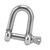 Screw Pin Anchor Shackle Stainless Steel DShaped Bow Shackle for Chains Outdoor Camping Survival Rope(M12 )