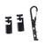 Stair Gauge Aluminum Alloy Hex Flat Gauge with Thumb Screw for Framing Square and Rafter Black