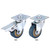 4 PCS 2" Caster Polyurethane Wheels Swivel Plate Combo(2 Brake Wheels& 2 Universal Wheel)