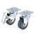 4 PCS 2" Caster Polyurethane Wheels Swivel Plate Combo(2 Brake Wheels& 2 Universal Wheel)