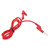 Crocodile Clip Wire Silicone Banana Connector 4mm Testing Cable for Multimeter 10ARed