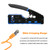 RJ45 Crimp Tool Kit All in One Pass Through Crimping Tool for Cat5e Cat6 Cat6a Pass Through Connector with 100Pcs Connectors 100Pcs Covers Network Cable Pliers Tester Blades