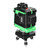 Mini Multifunctional 12 Lines Green Light Laser Level 3° Self-leveling Machine USB Rechargeable Lithium Battery Leveling Tool 3 Colors Optional