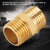 10 Pcs 1/4 BSP to 1/4 BSP External Thread Brass Pipe Hex Nipple Fitting Quick Adapter