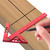 Center Scriber Vertical Line 45° Angle Gauge Drawing Circle Gauge Aluminium Alloy Woodworking Measuring Ruler Carpenter Accessory