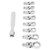 9Pcs Interchangeable Ratchet Wrench Chromium Vanadium Steel Box Wrench Set for Automotive Industrial