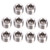 10pcs 304 Stainless Steel Pipe Fitting Plug Head Male Thread BSPP Hex Plug Head1/8in