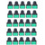25Pcs Momentary Push Button Switch Self Locking Rectangle with Light 12V BEMLA1611DSJ 16mm(Green )