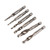 6Pcs Threaded Drill Taps High Speed Steel Portable Thread Tapping Tool with Hex Shank