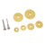 8Pcs High Speed Steel Cutting Disc Set Mini Ultra Thin Incisive HSS Saw Blade for Wood Metal Steel Gold