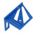 Woodworking Ruler Multifunctional Angle Measuring Ruler Aluminum Alloy Square Tool for Scribing and Marking Blue