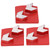 3Pcs Diamond Grinding Shoes Dovetail Concrete Aggreesive Cutting 2 Arrow Teeth Red 30#