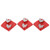 3Pcs Diamond Grinding Shoes Dovetail Concrete Aggreesive Cutting 2 Arrow Teeth Red 30#