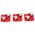 3Pcs Diamond Grinding Shoes Dovetail Concrete Aggreesive Cutting 2 Arrow Teeth Red 30#