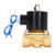 Solenoid Valve 2W Normally Closed Brass Copper Core Coil Electric Solenoid Valve for Water Gas Oil 3/4in DC12V
