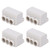 4Pcs HighPower Main Splitter TShape Wiring Terminal Block Industrial Connector 400V 60A(1-in 2-out(ZK-306) )