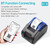 BISOFICE 58MM Desktop Receipt Printer USB+BT 203DPI Direct Thermal Printing Compatible with Windows/Linux/Mac/Android/iOS Systems High-Speed Printing Support ESC/POS Command for Restaurants Retail Stores Bookstores with 1 Roll of 57mm Thermal Paper