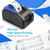 BISOFICE 58MM Desktop Receipt Printer USB+BT 203DPI Direct Thermal Printing Compatible with Windows/Linux/Mac/Android/iOS Systems High-Speed Printing Support ESC/POS Command for Restaurants Retail Stores Bookstores with 1 Roll of 57mm Thermal Paper
