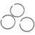 3Pcs Piston Ring Pneumatic Drive Air Compressor Pump Part Replacement for 42mm Cylinder