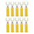 10Pcs J.20019 6mm U Shape Insert Plug High Pressure Resistant Y Type Banana Plug for Electronic Industrial EquipmentYellow