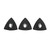3Pcs Oscillating Multitool Sanding Pad Triangle Quick Release Set Kit for Replacement