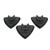 3Pcs Oscillating Multitool Sanding Pad Triangle Quick Release Set Kit for Replacement