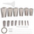 20pcs Stainless Steel Caulking Finisher Rustproof Assorted Sizes Caulk Nozzle Set for Kitchen Bathroom Window
