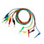 P1045 5Pcs 4mm 1m Stackable Banana Plug to Test Clip Multimeter Test Lead Cable Wire Accessory