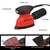 Detail Sander 130W 1.1A Powerful Motor 12000RPM Electric Sander with 15PCS Sandpapers Dust Bag Sponge Disc Wool Disc Cotton Disc Scouring Pad Soft Grip Handle Compact Hand Sanders for Woodworking