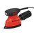 Detail Sander 130W 1.1A Powerful Motor 12000RPM Electric Sander with 15PCS Sandpapers Dust Bag Sponge Disc Wool Disc Cotton Disc Scouring Pad Soft Grip Handle Compact Hand Sanders for Woodworking