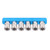G1/4 Air Distribution Block Straight Air Hose Splitter Pneumatic Manifold with ConnectorSML‑6