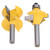 2Pcs Router Bit 8mm Shank 120 Degree Cutter Grooving Cutting Tool for Woodworking