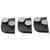 3Pcs Diamond Grinding Pads Fillet Black 30# Grit 2 Teeth for Concrete Glass Sanding Polishing