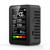 Formaldehyde Detector TVOC Sensor CO2 PM2.5 Temperature Humidity Air Quality Tester 5 in 1 Black