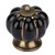 Ceramic Pumpkin Knobs European Style Handle Pull for Room Cabinet Drawer Furniture (Black)
