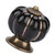 Ceramic Pumpkin Knobs European Style Handle Pull for Room Cabinet Drawer Furniture (Black)