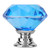 1PCS 30mm Diamond Shape Crystal Glass Pull Handle Cabinet Drawer Cupboard Door Knob (Blue)