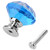 1PCS 30mm Diamond Shape Crystal Glass Pull Handle Cabinet Drawer Cupboard Door Knob (Blue)