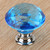 1PCS 30mm Diamond Shape Crystal Glass Pull Handle Cabinet Drawer Cupboard Door Knob (Blue)