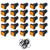 25PCS Self Resetting Push Button Switch 6 Pin Rectangular Momentary ABS Push Switch with Washer